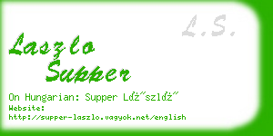 laszlo supper business card